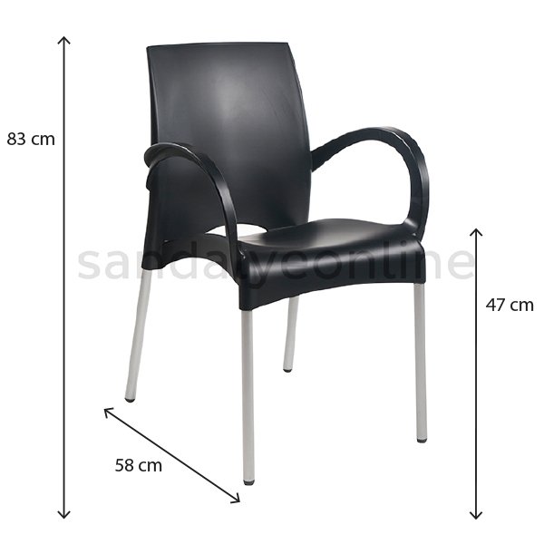 sandalye-online-vital-kolcakli-plastik-bekleme-sandalyesi-siyah-olcu