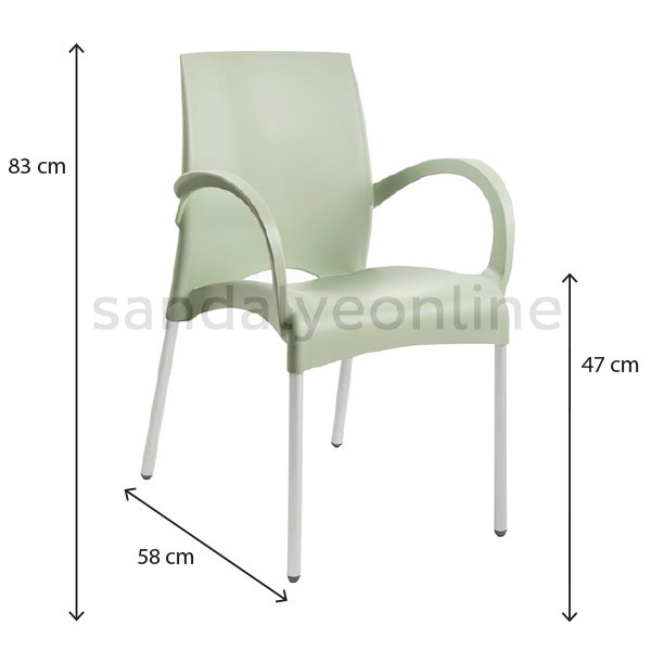 sandalye-online-vital-kolcakli-plastik-bekleme-sandalyesi-yesil-olcu